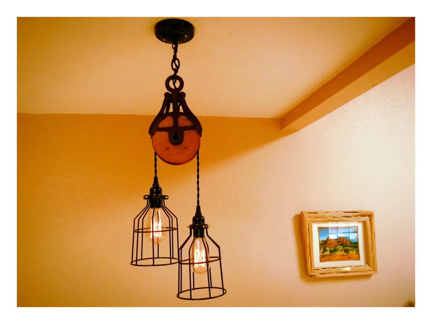 Pulley Light Industrial Barn Pulley Light 2 by DesertandIron