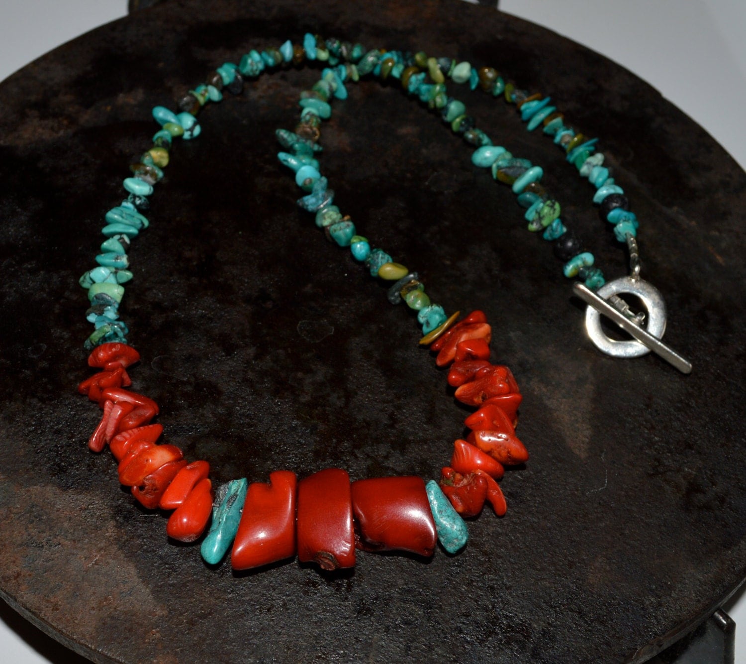Red Coral Necklace Coral and Turquoise necklace mens coral