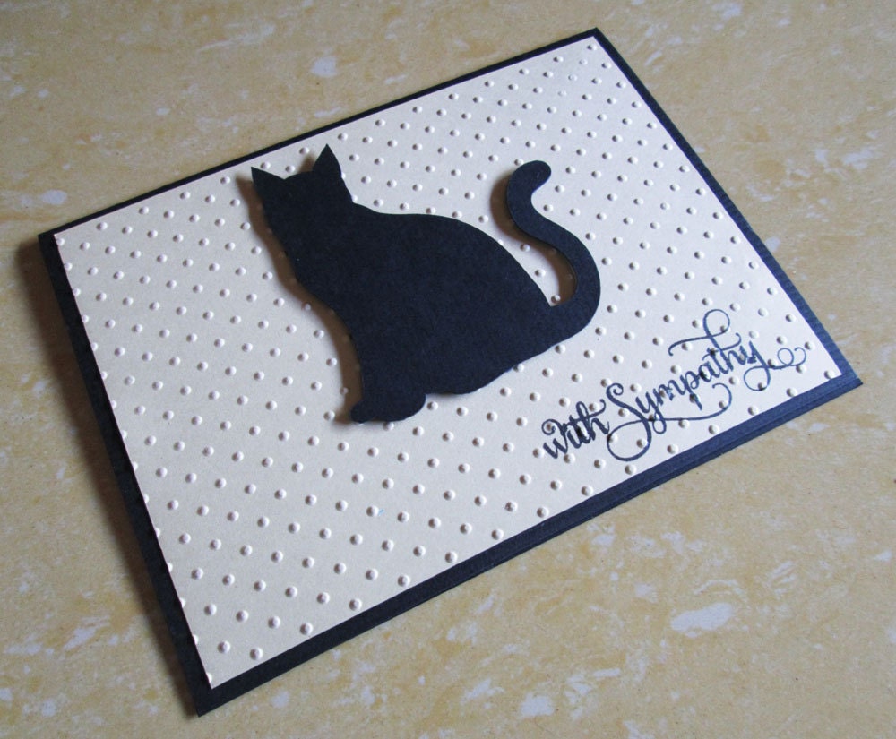 Cat Sympathy Card Pet Sympathy Card Loss of Cat Card Loss