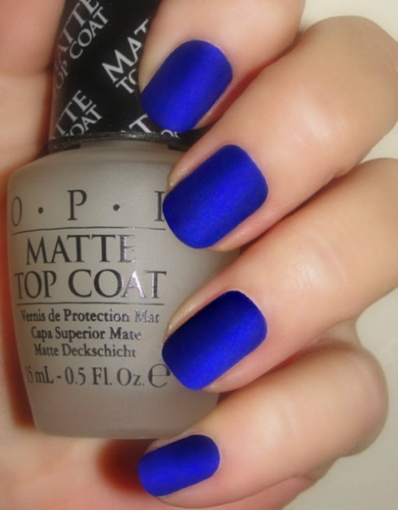 OPI Royal Blue Matte Manicure OPI Blue My Mind by LoveThoseNails