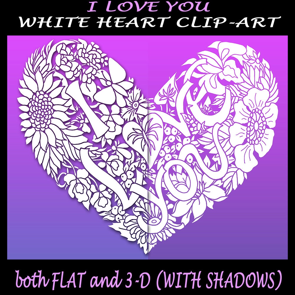 Wedding Clipart White Lace Heart Clip Art I by ...