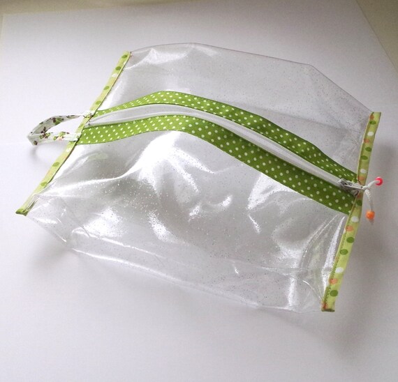 Transparent Oilcloth Travel Case Zipper Pouch for
