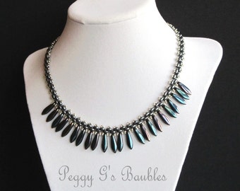 Handmade Silver Beaded Choker Necklace – Ethnic 24" Statement Jewelry Gift For Women PN 001