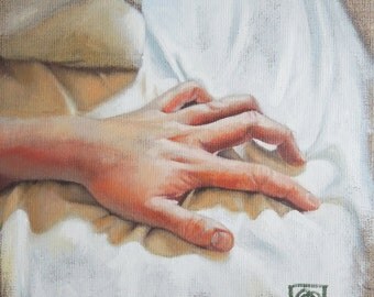 Eveille. A colour Giclee print of an original oil painting.