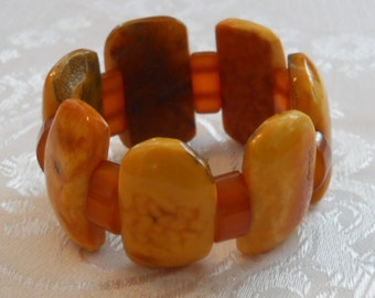 Chunky natural Baltic amber bracelet