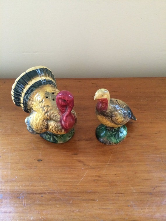 Vintage Turkey Salt and Pepper Shakers. Napcoware