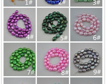 Freshwater Pearl Baroque pearls Potato Loose Beads 8.0-9.5mm 36pcs Full Strand Item---Z001-0012