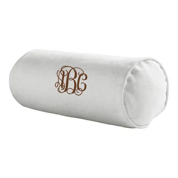 Velvet Bolster Pillow. Monogrammed Bolster by