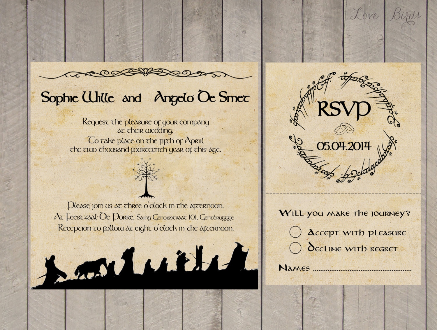 Lord Of The Rings Invitations 2