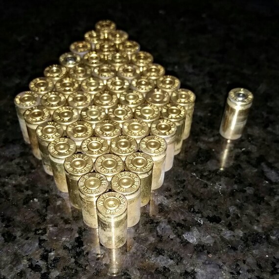 Lot of 50 9mm used spent brass ammo shell by TravelFromTreasures
