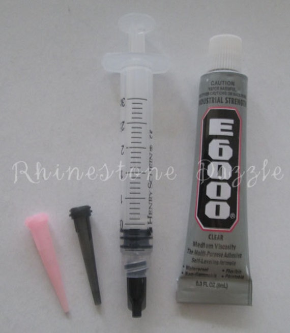 Glue Kit 9ml e6000 glue and 3ml craft syringe by RhinestoneDazzle