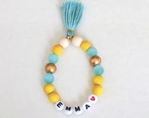 Popular items for girls bead bracelet on Etsy