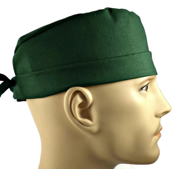 Men's Lined or Unlined Surgical Scrub Hat Cap by CrazyScrubCaps