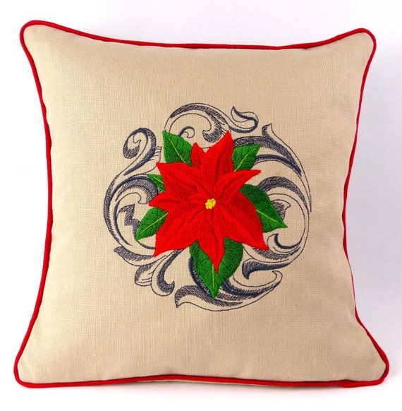 embroidered pillow throw pillow cover decorative cushion