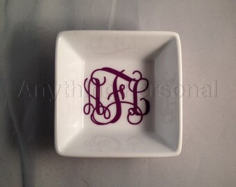 Personalized Gift, Monogram Gift, Ring Dish, Jewelry Dish, Monogram Dish, Jewelry, Trinket, Bachelorette, Personalized Ring Dish, Monogram