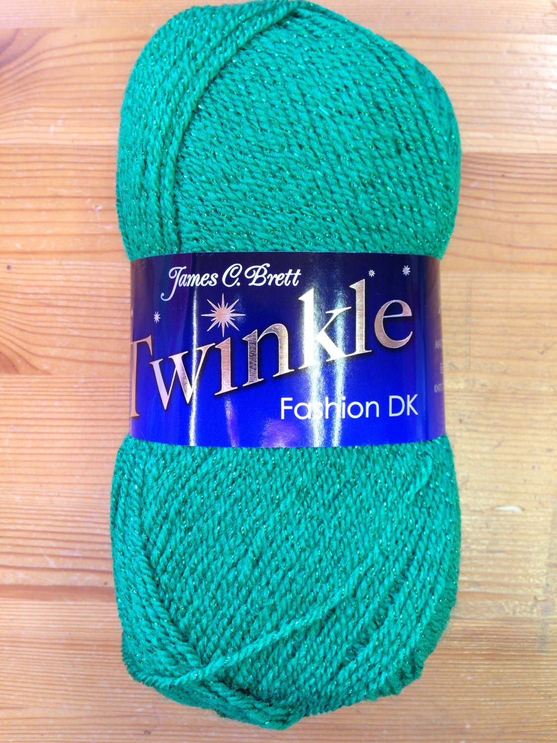Green Glitter Wool Twinkle James C. Brett Acrylic DK Yarn TK22
