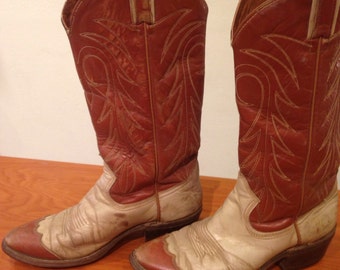 Brown & tan cowboy boots size 9 Women's