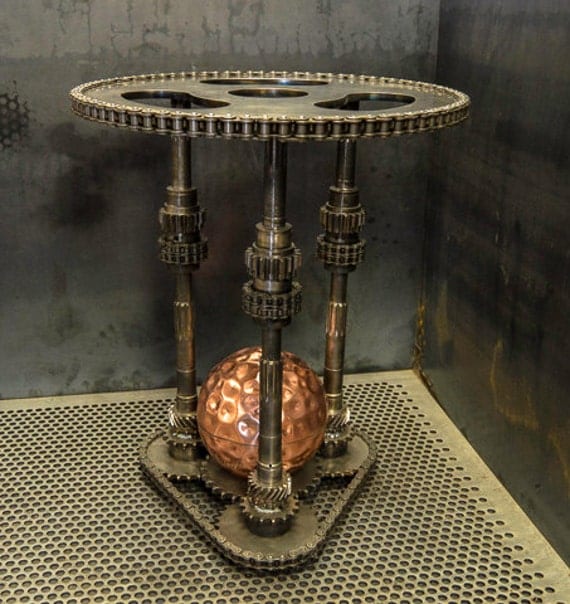 Steampunk Industrial end table
