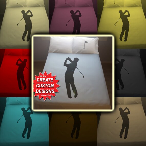 Golfing Man Golf Bedding Duvet Cover Queen King Twin Size