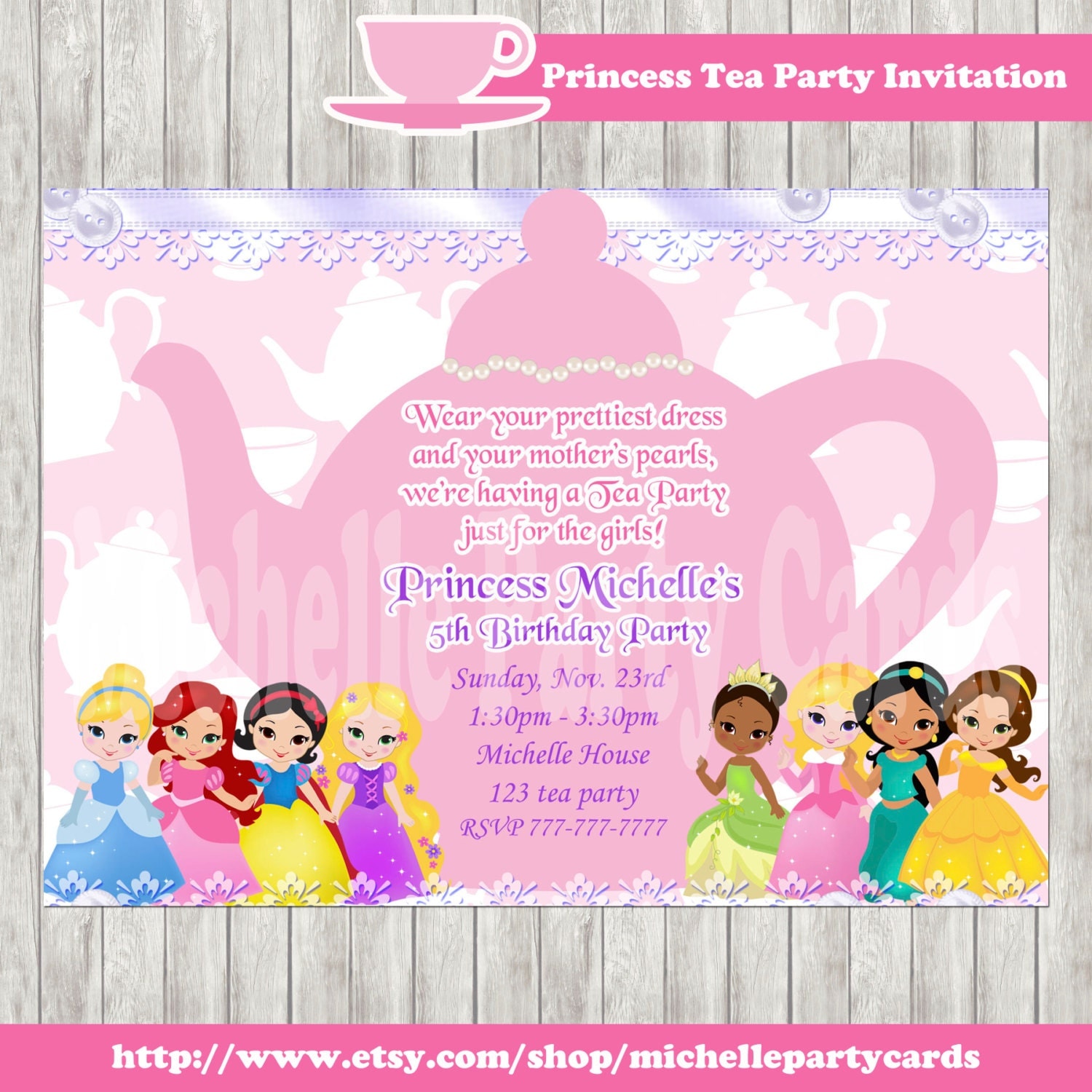 Princess Tea Party Invitations 3