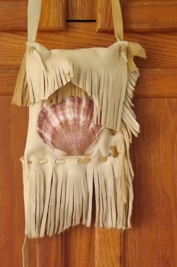 Leather Shoulder Bag- Native American Style Fringed Medicine Bag ...