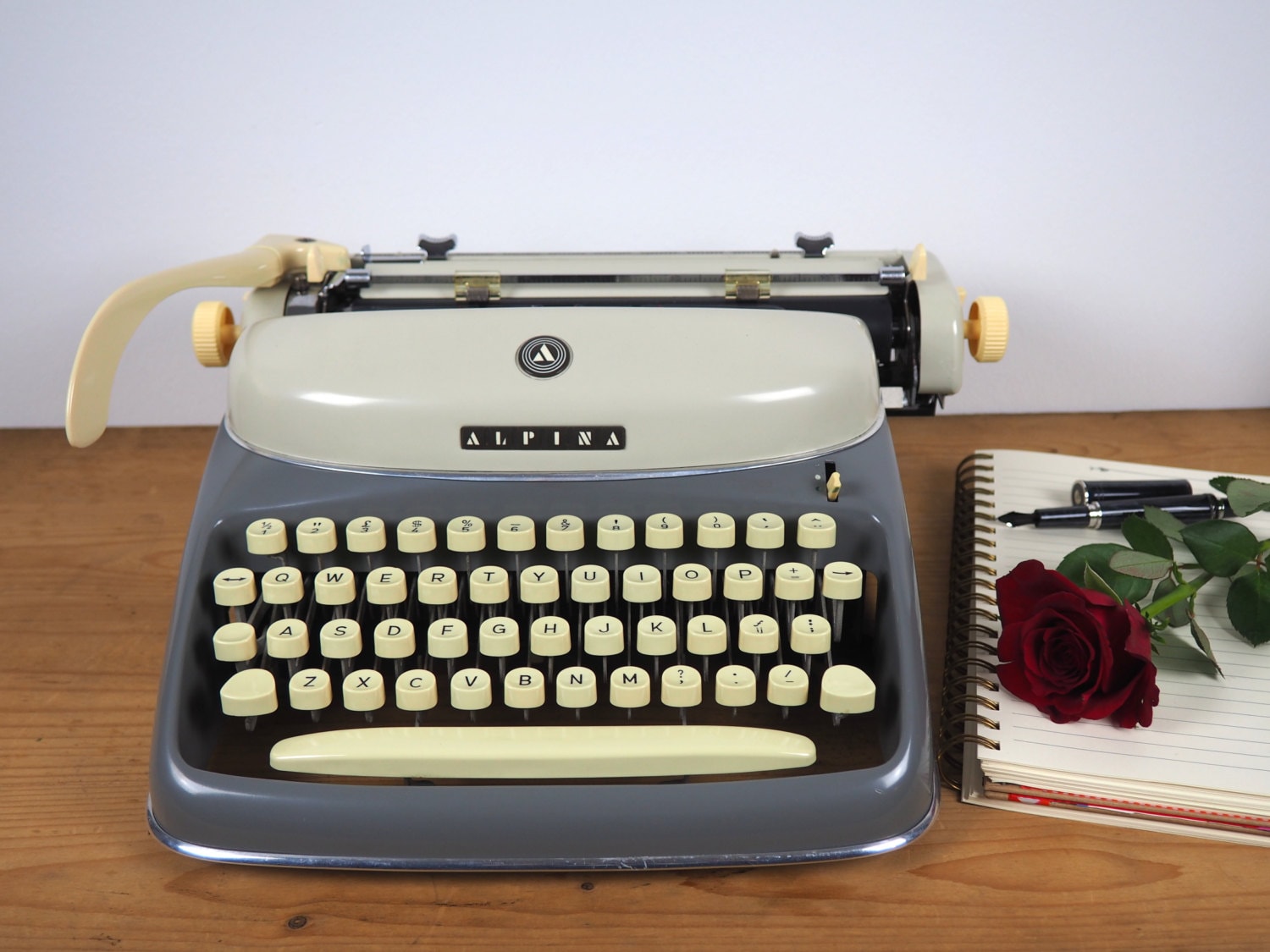 vintage typewriter Alpina N24 in very good condition with script font ...