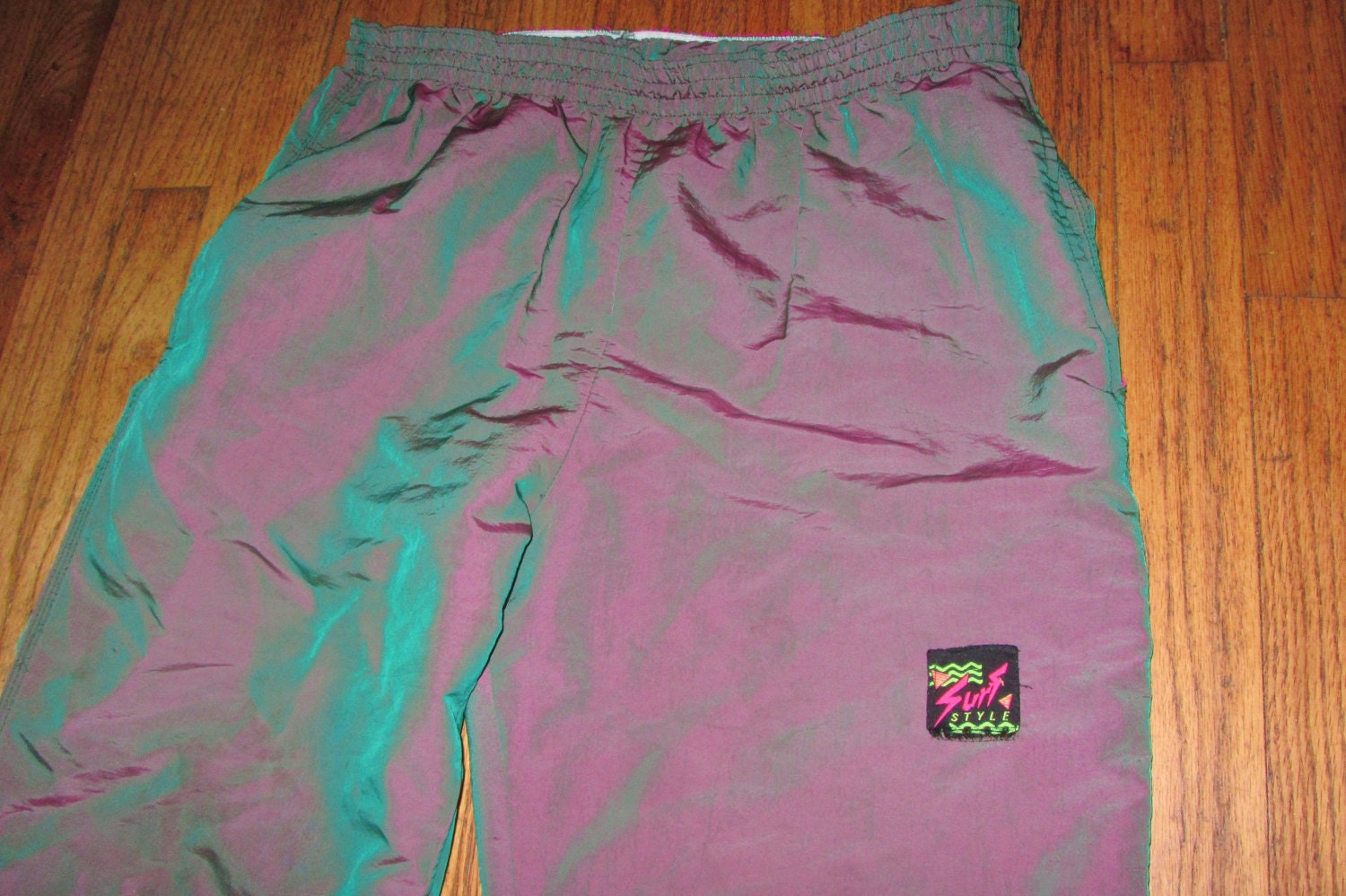 pink iridescent pants