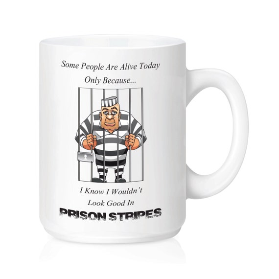 Prison Stripes Coffee Mug Ceramic Coffee Mug Funny Coffee