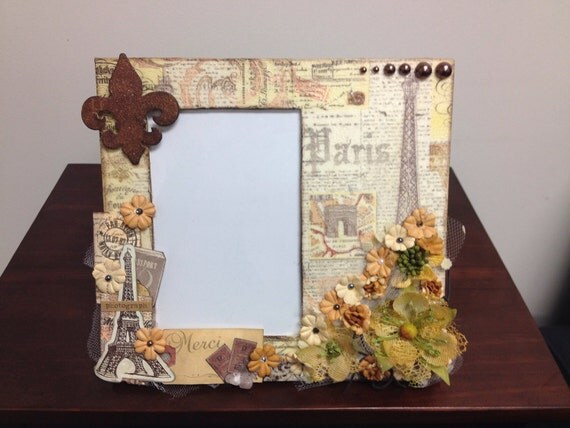 altered picture frame collage 4x6 shabby chic by enchantedephemera altered picture frame collage 4x6 shabby chic by enchantedephemera