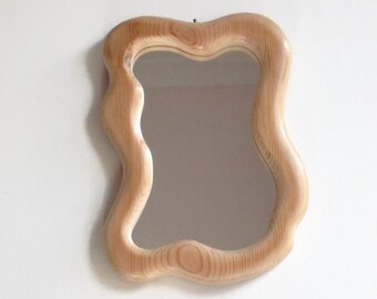 Wall Mirror, Decorative Wall Mirror, Waldorf Inspired, Wooden Mirror, Handmade Reclaimed Wood Frame, Waldorf Wooden Frame, Wood Frame Mirror