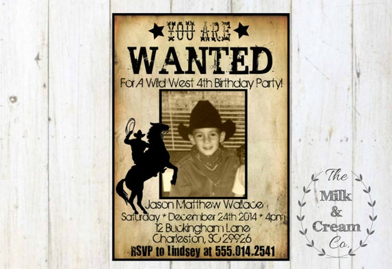 Invitation Anniversaire Western