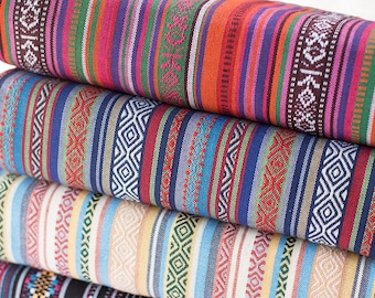 colorful stripy fabric boho bohemian fabric upholstery fabric home decor fabric curtain sofa table cloth 12 yard