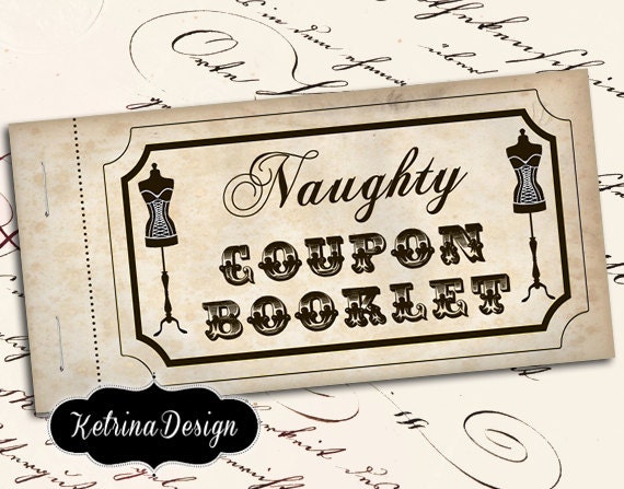 Naughty Coupon Book For Husband Or Boyfriend