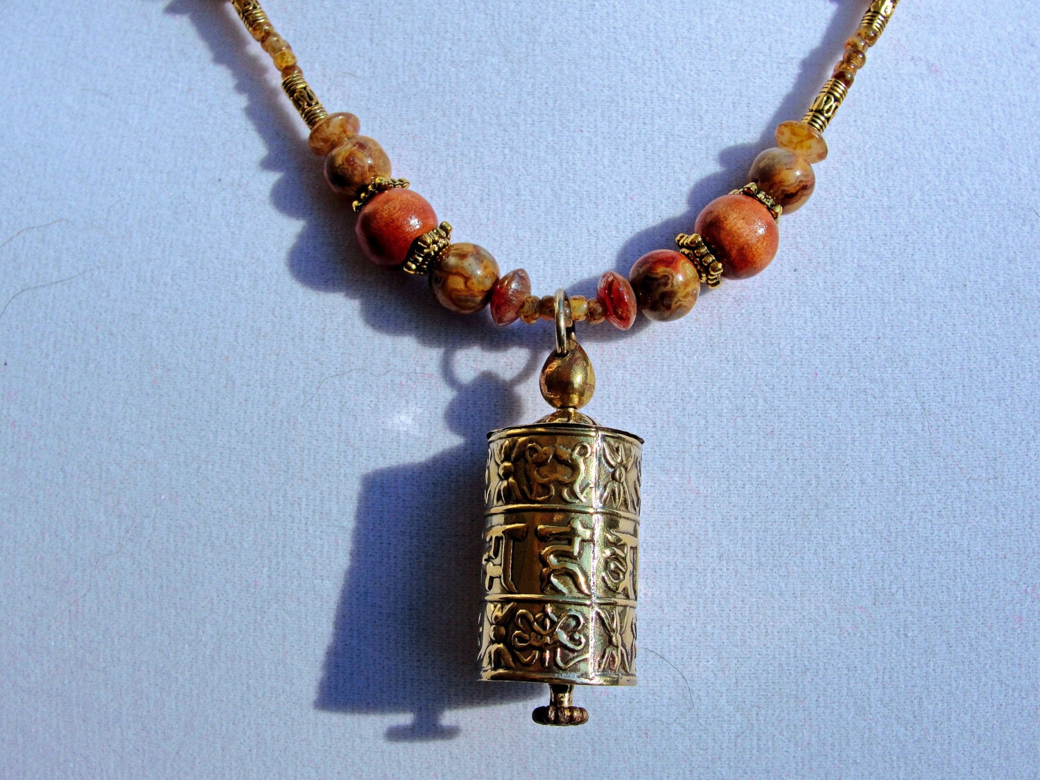 tibetan prayer beads necklace