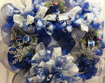 Popular items for blue wreath on Etsy