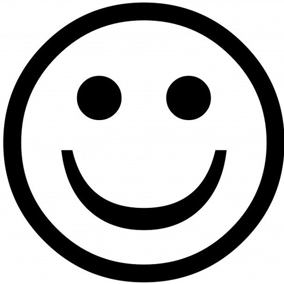 Smiley Face Die-Cut Decal Car Window Wall Bumper Phone Laptop