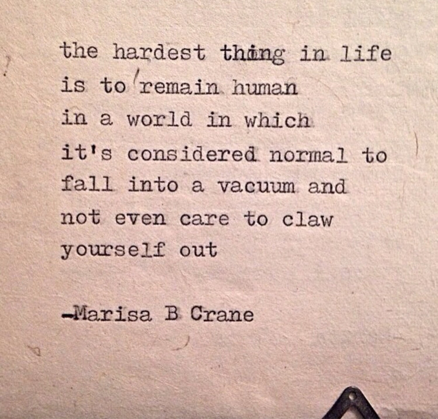 Vacuum. A Typewriter Poem by Marisa Crane by MarisaCranePoetry