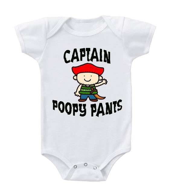 Items similar to Baby Pirate Captain Poopy Pants Baby Infant Toddler ...