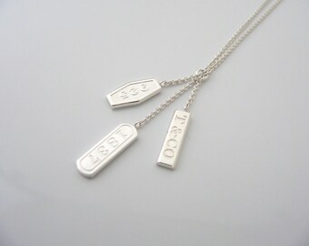 Tiffany & Co Sterling Silver 1837 Elements Dangle Dangling Necklace Pendant Charm Chain