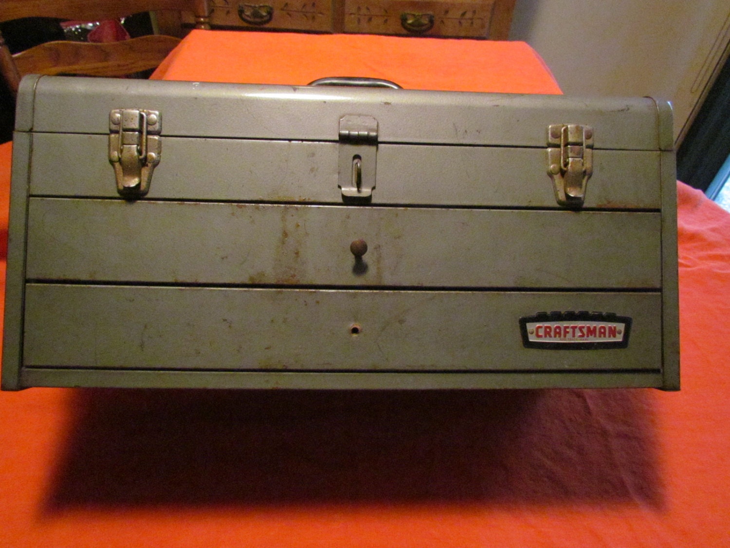 Vintage Craftsman Steel 2 Drawer Tool Box by VintageGlassNGadgets