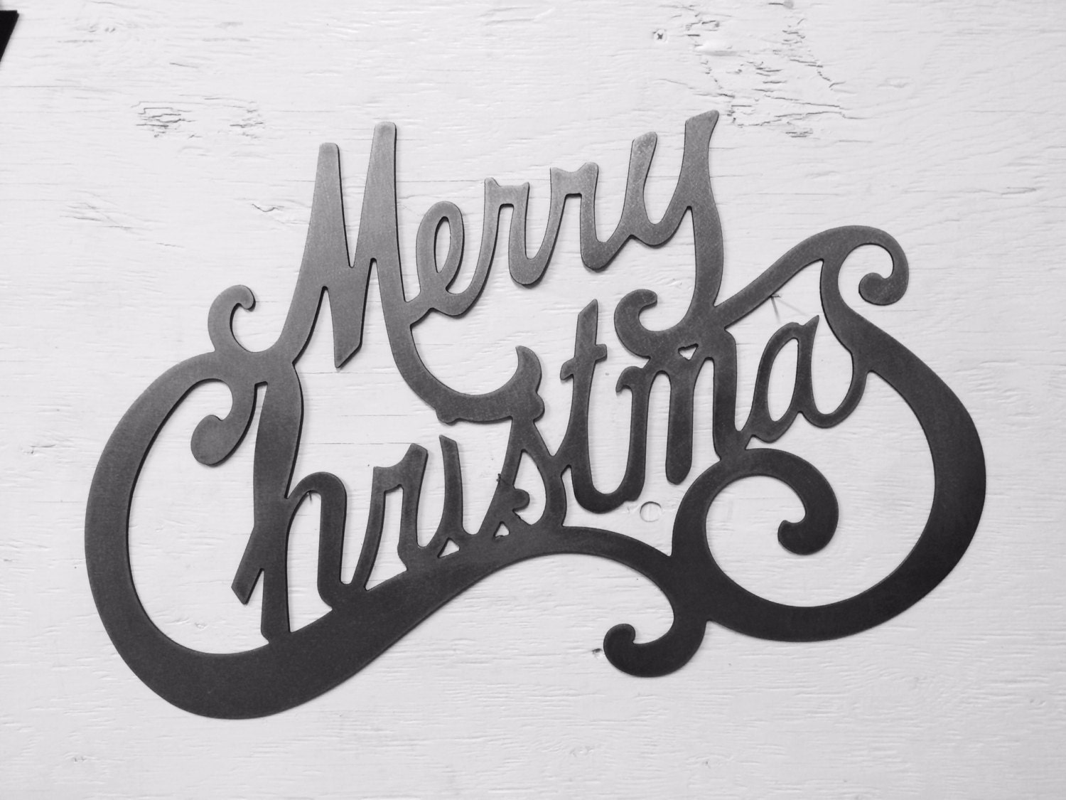 Metal Merry Christmas Sign 24 x 15.5