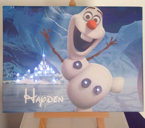 disney frozen led canvas wall art