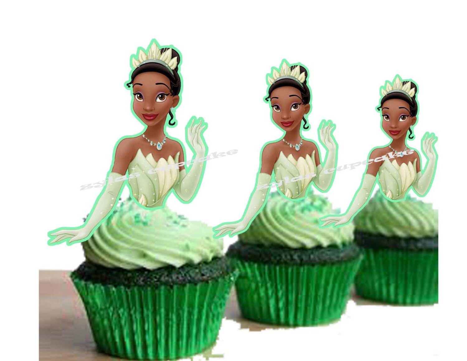 Princess Tiana Cupcake Topper or Cake pop by zylascupcakes ...