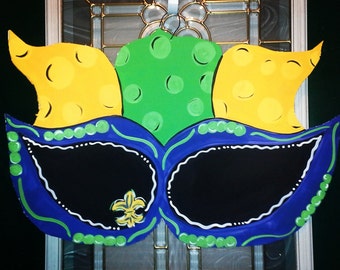 mardi gras mask door hanger