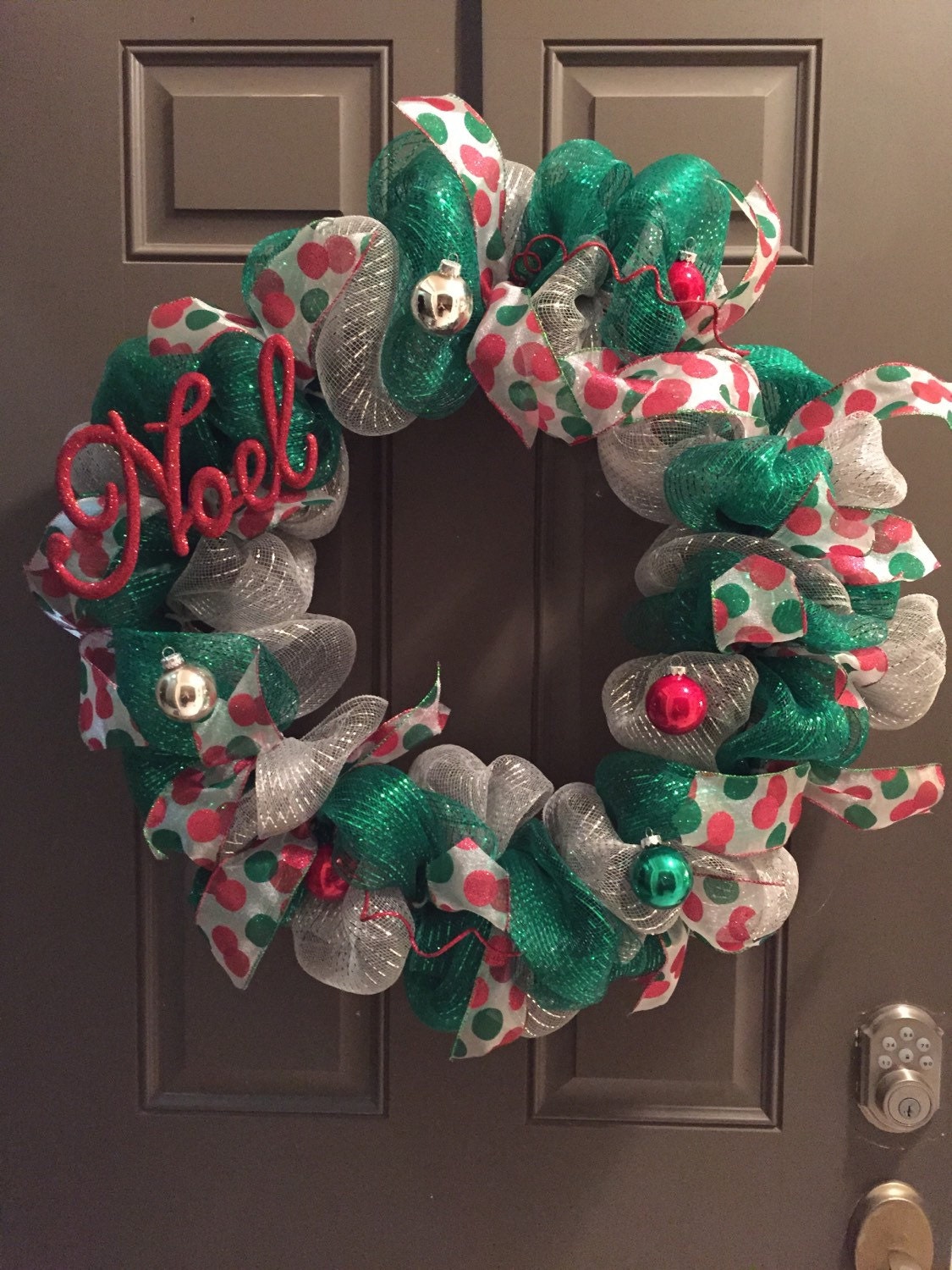 Christmas Wreath Noel by TurquoiseOwlDesign on Etsy