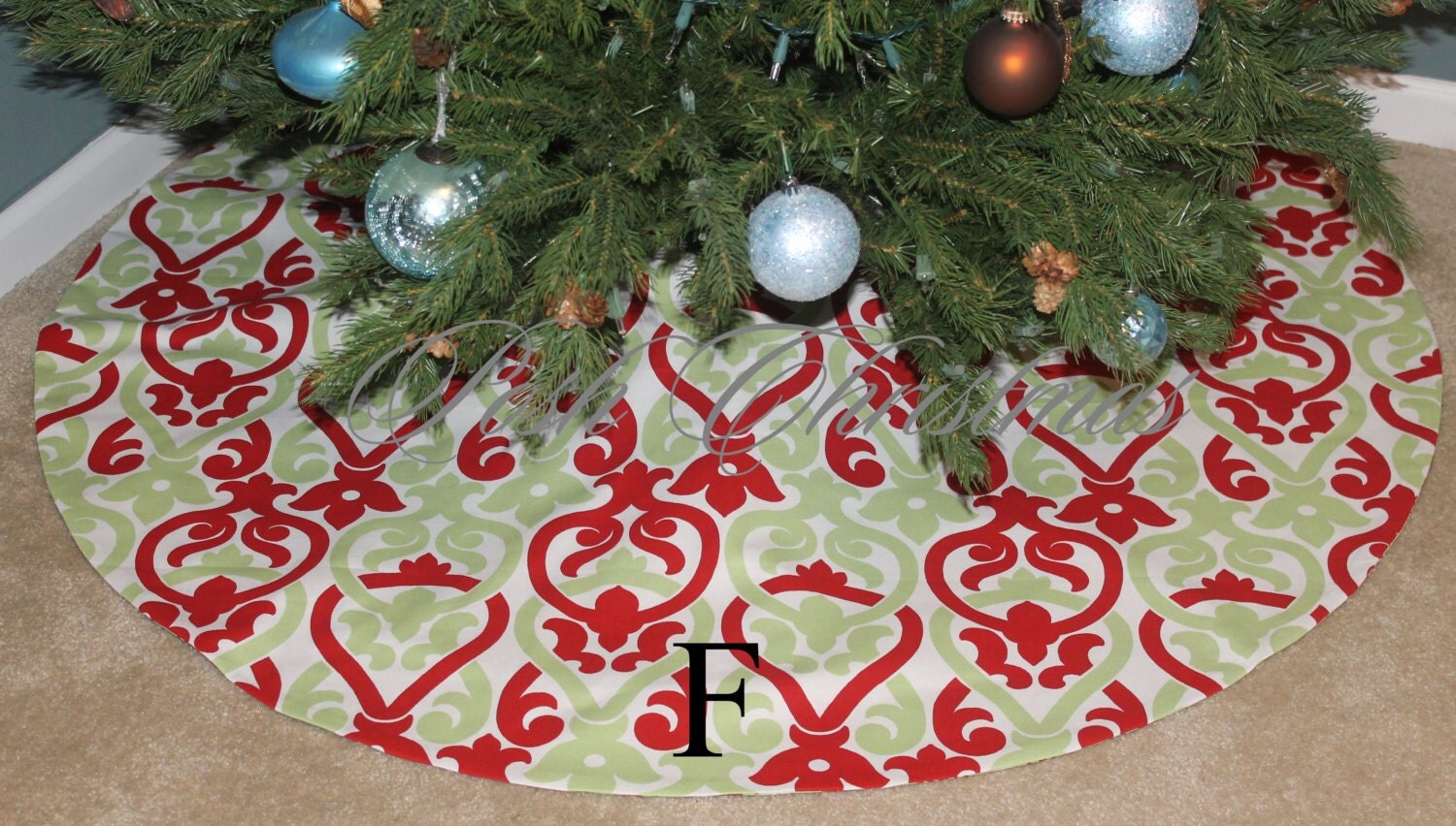 10 dollars off modern damask christmas tree skirt by 10 dollars off modern damask christmas tree skirt by