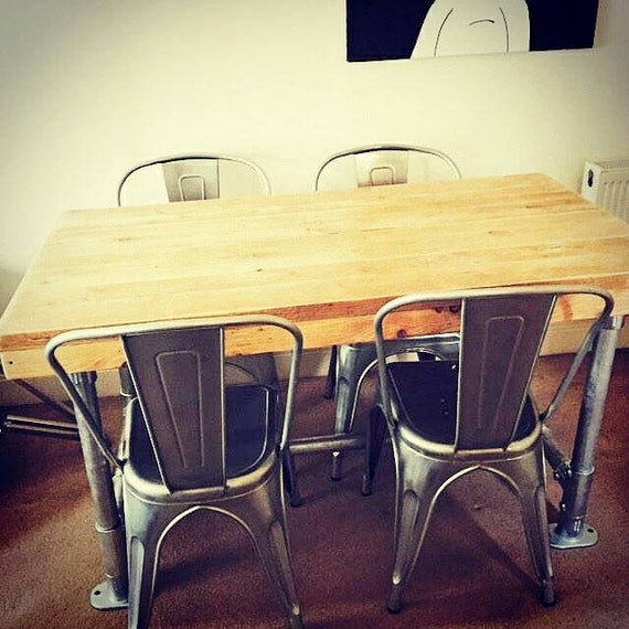 Industrial Scaffold Plank Top Rustic Dining by TheUrbanJunkyard