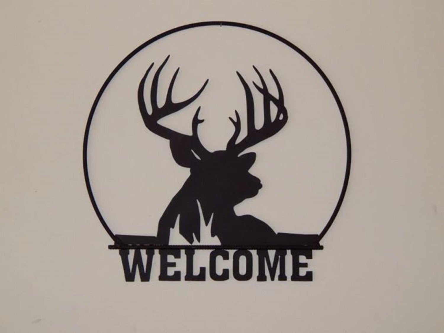 Metal Deer Head Welcome Sign by SeversonIronworks on Etsy