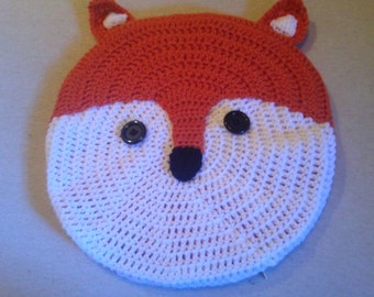 Crochet fox pillow | Etsy