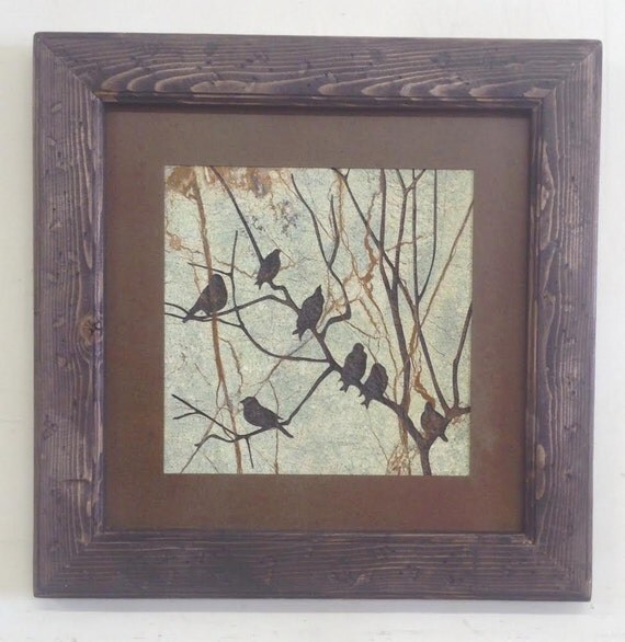 Framed Stone Art Birds by PetraDesignArt on Etsy